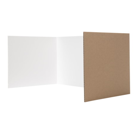 FLIPSIDE PRODUCTS 18 x 48 Privacy Shield White Corrugated Bulk, PK24 61848-24